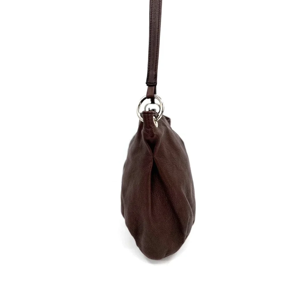 SAS Brown Leather Shoulder Bag Made In USA Soft Pebbled Leather Handbag - Picture 6 of 13
